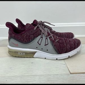 Nike Women's Air Max Sequent 3 Bordeaux / Elemental Pink Sneaker Size 9.5